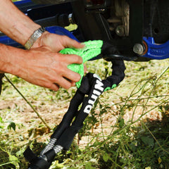 Rhino USA 7/8In X 30Ft Kinetic Rope Recovery Kit W/Soft Shackles (Green) RG-KRKIT78X30-GRN