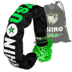 Rhino USA Synthetic Soft Shackle (1Pk 3/8InX22In) (Green) SFTSHACK38-GRN-1