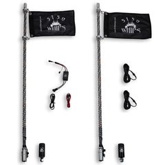187 Platinum LED Whips Pair - 5150 Whips