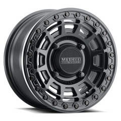 Method MR415 Beadlock 15x10 / 6+4/25mm Offset / 5x4.5 / 76 CB Matte Black Wheel - Gloss Black Ring MR415510121064B