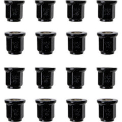ITP Lug Nuts (Box of 16) - 10x1.25 Flat Base / 17mm Head - Black BLUG16BX