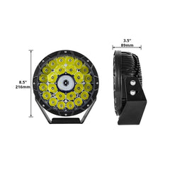 XKGLOW XK Glow Combo Beam Offroad Round Work Light Kit 2pc 9in 110W XK066009