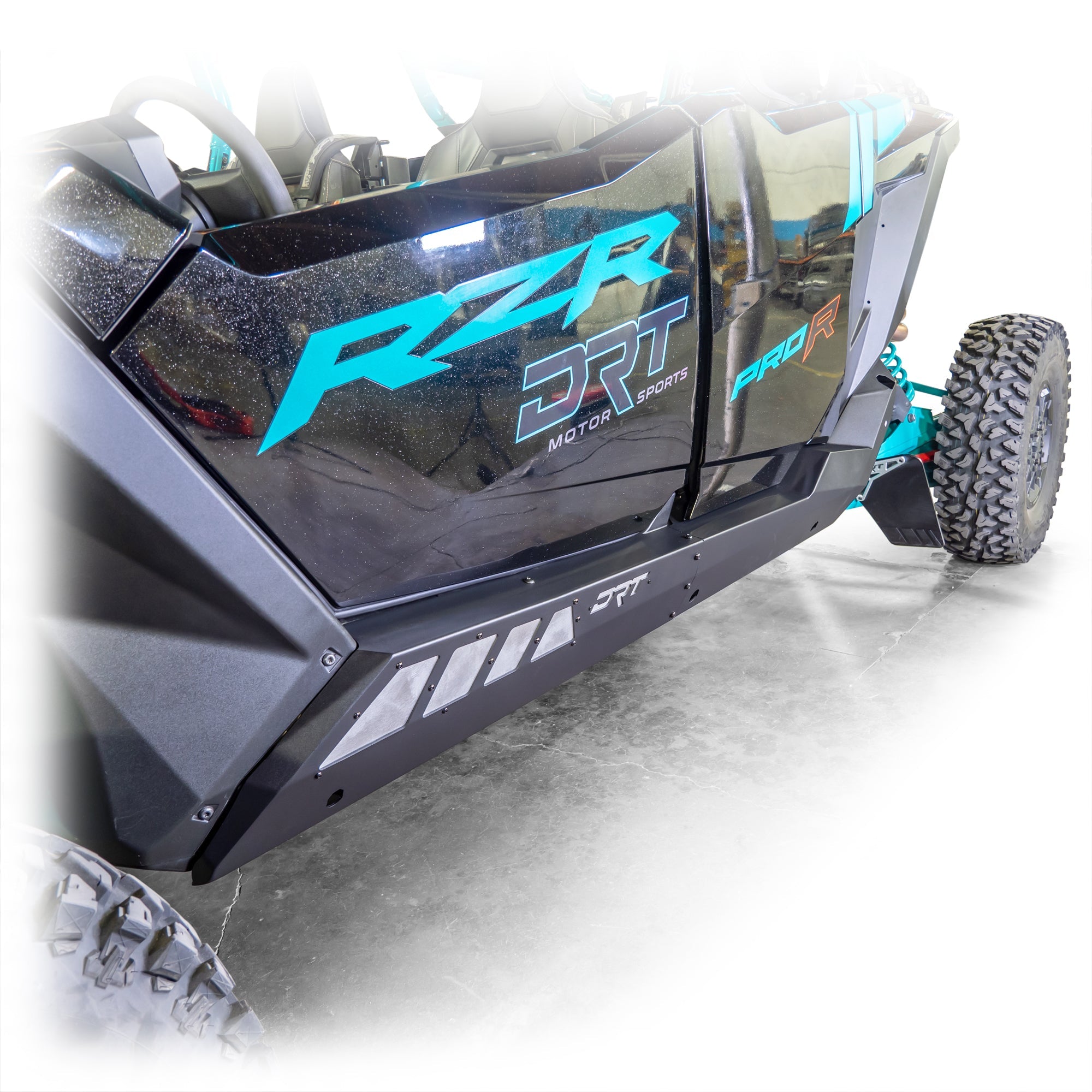DRT Polaris RZR Pro Series 4-Seat Rock Sliders Side view