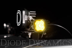 Diode Dynamics Stage Series C1 LED Pod Pro Yellow Flood Standard ABL (single) DD6463S