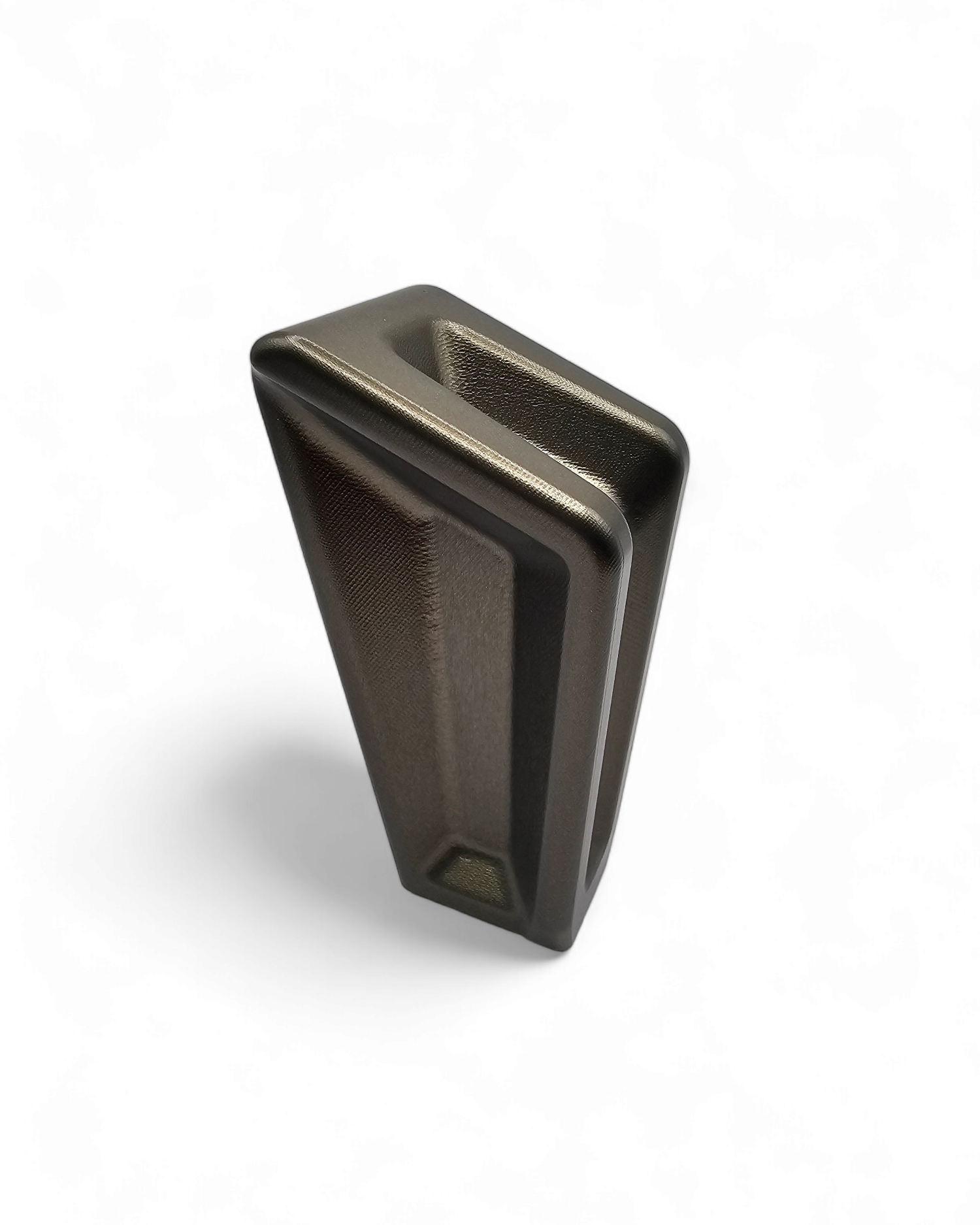 Can-Am X3 gunmetal shift knob showing ergonomic design and CNC billet construction