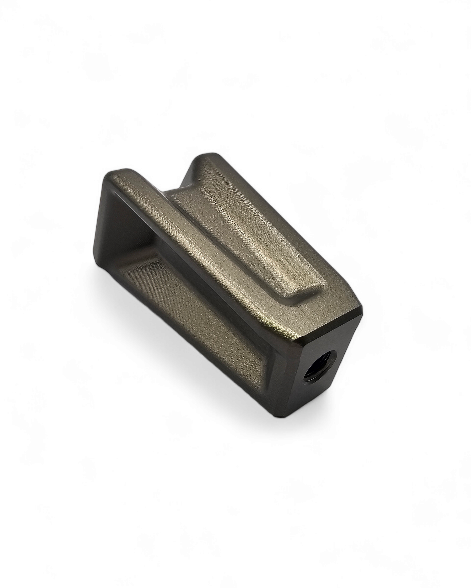 CNC billet aluminum construction detail on Can-Am X3 gunmetal shift knob
