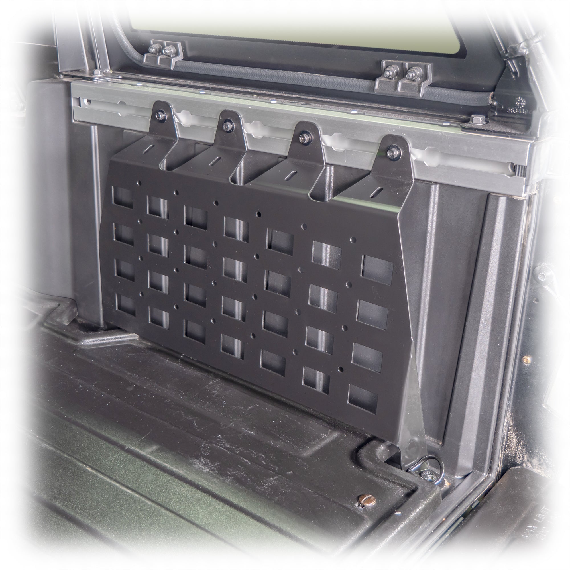 Adjustable cargo molle panels for Polaris Xpedition