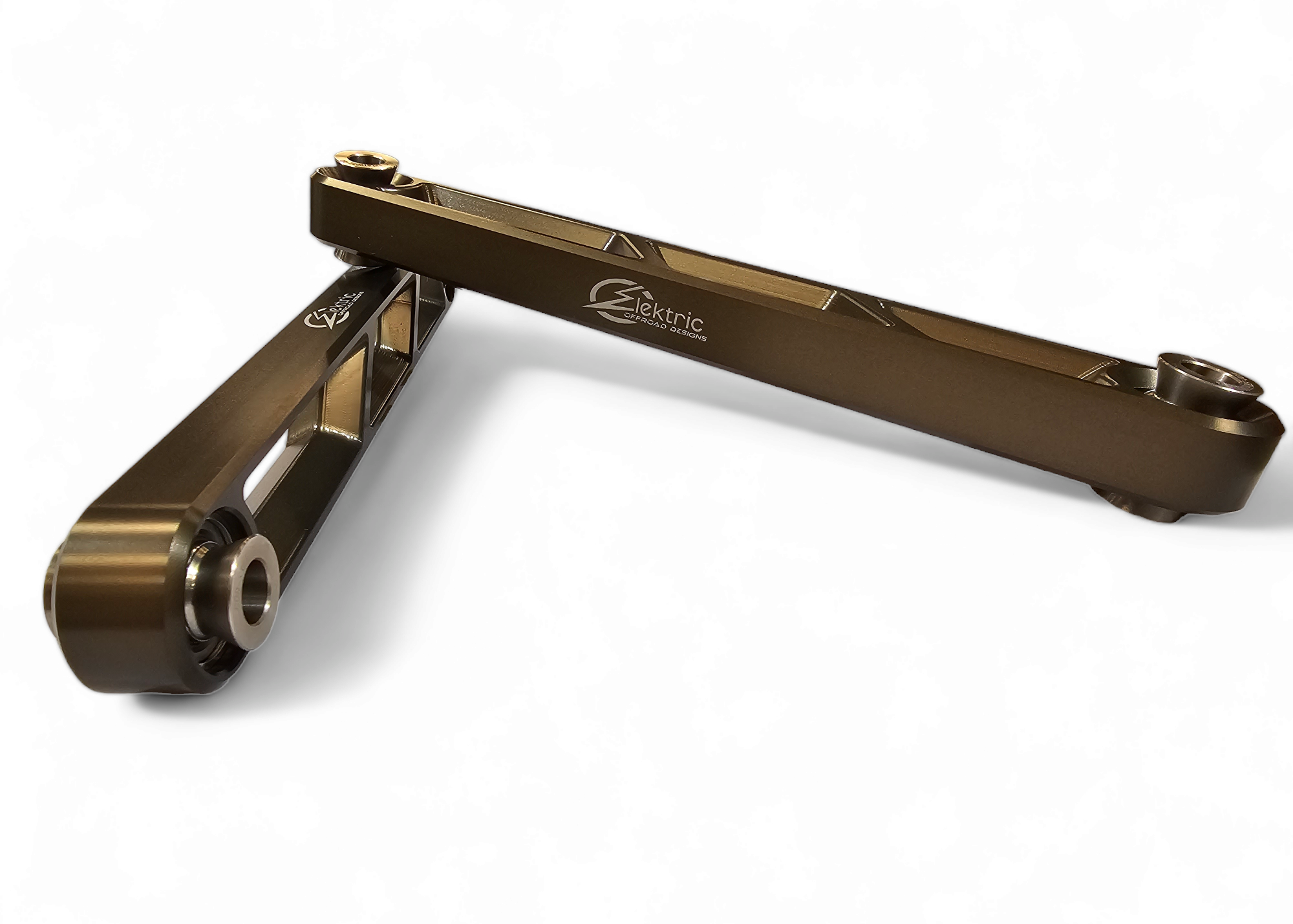 Hard anodized gunmetal finish on Polaris RZR Pro XP rear sway bar link