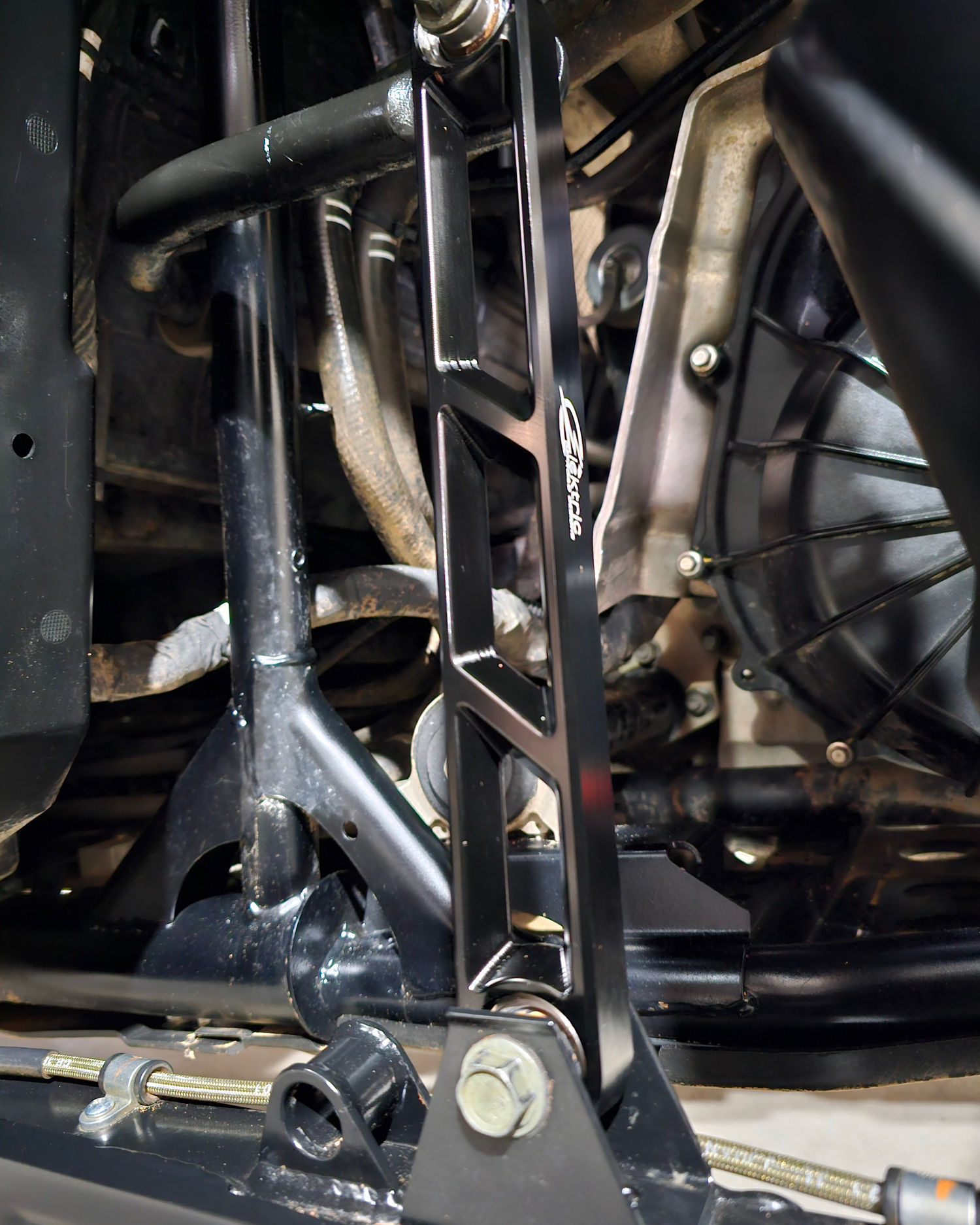 Polaris RZR Pro XP Rear Sway Bar Link shown solo displaying full billet construction