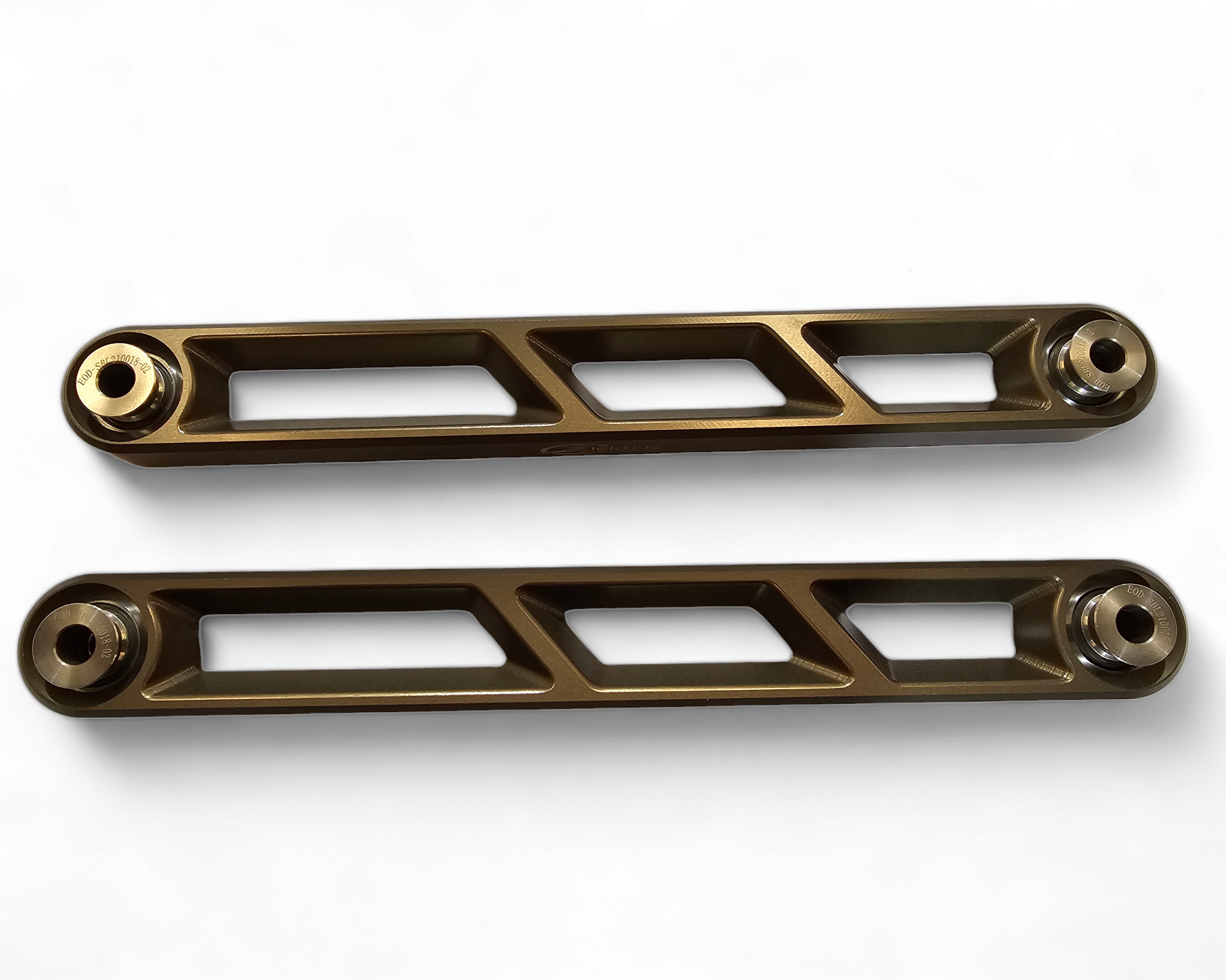 Polaris RZR Pro XP gunmetal rear sway bar link showing Teflon-coated uni-ball construction