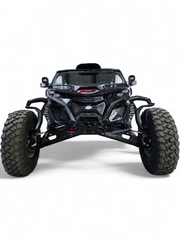 Volt 3-Piece Grille for 2024+ Can-Am Maverick R in satin black finish showing
    clean refined look and aluminum construction on front fascia
