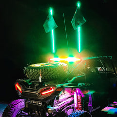 RLB Motorsports 2" SINGLE LED Whips Bluetooth RGB- Carbon Fiber