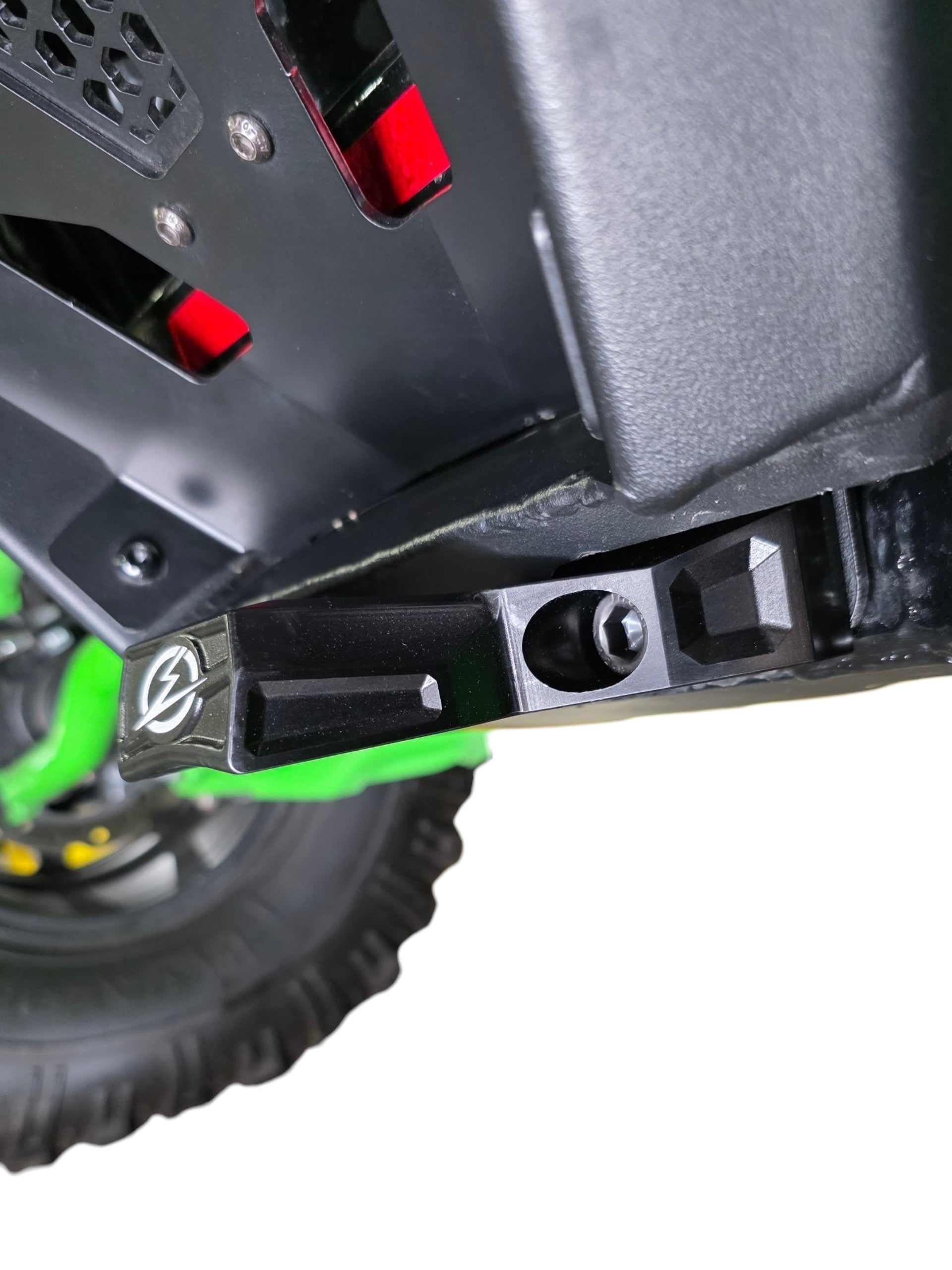 Kawasaki Teryx H2 tow point installed on rear bumper support bracket