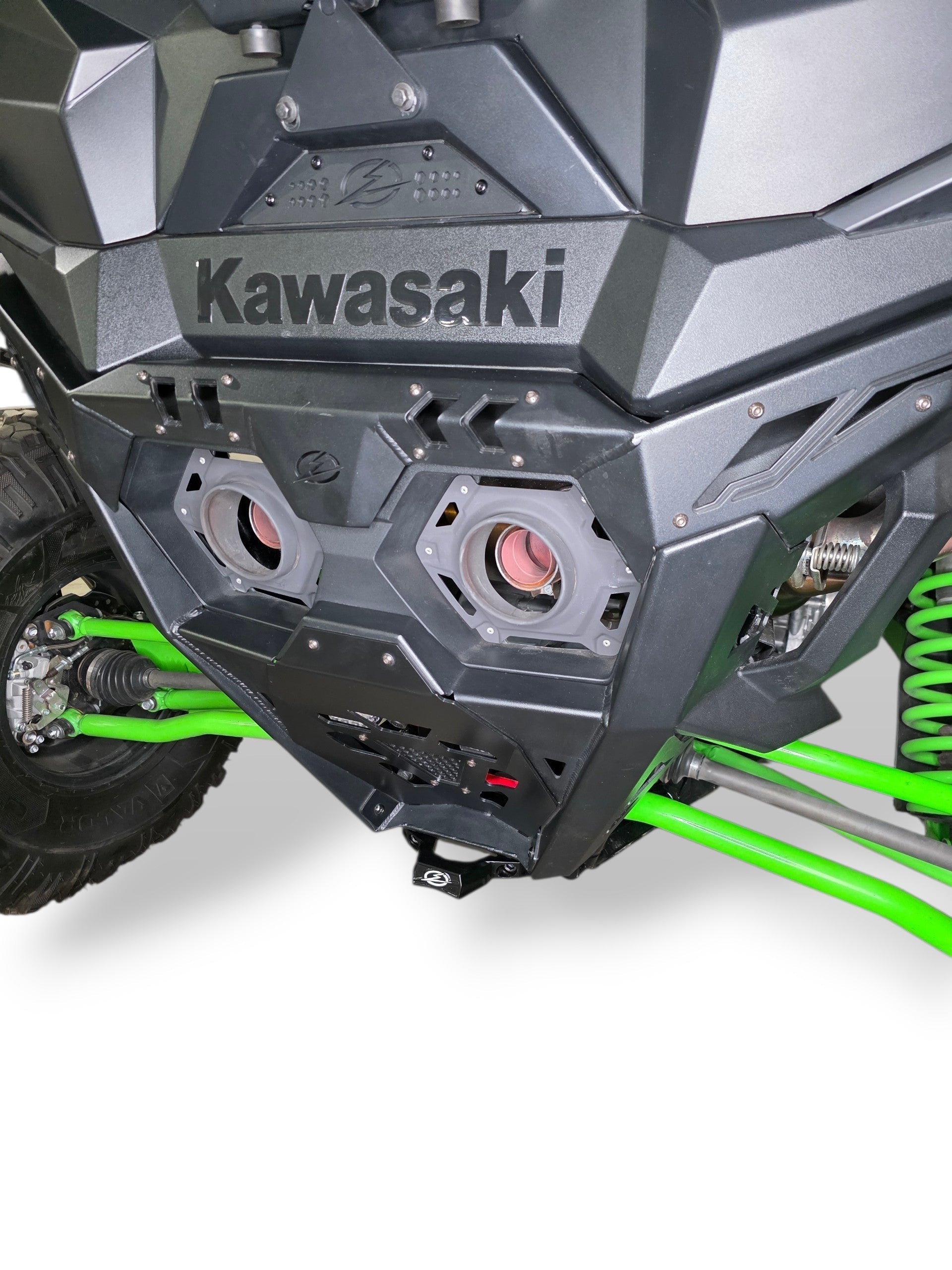 Kawasaki Teryx H2 tow point with D-ring shackle attached