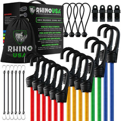 Rhino USA 28Pc Bungee Cord Assortment RHINO-28-BNGE