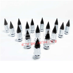 12 x 1.5 mm Chrome Spiked Lug Nuts Anodized - 16 Pack