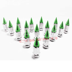 12 x 1.5 mm Chrome Spiked Lug Nuts Anodized - 16 Pack