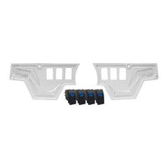 XP 1000 2 Piece Dash Panel Kit with Switches - White