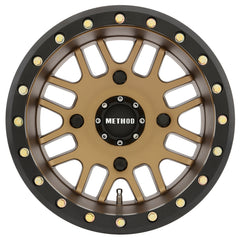 Method MR406 UTV Beadlock 14x10 5+5/-2mm Offset 4x156 132mm CB Method Bronze w/Matte Blk Ring Wheel MR40641046955B