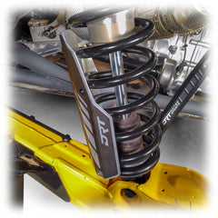 Shock guard kit rear Maverick R / X3 all-models, diverts debris, protects chromed shock shafts