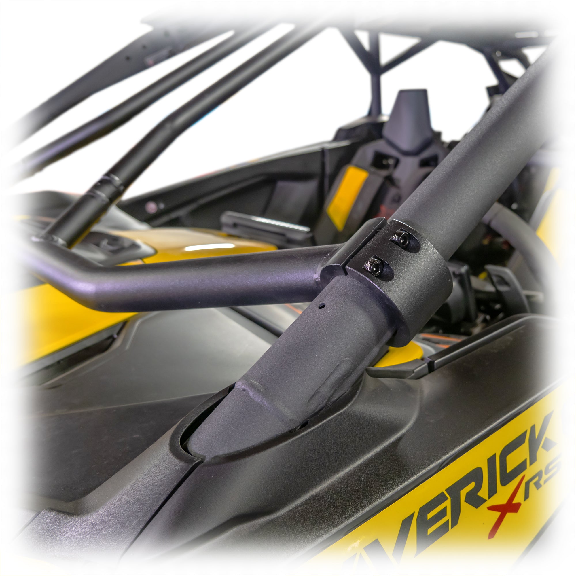 Intrusion bar assembly for OEM roll cage on Maverick R, adds strength and safety