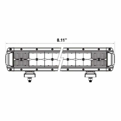 Dual Row High Output 8" light bar - AJK Offroad