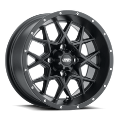 ITP Hurricane 16X7 / 4x136 BP / 5+2 Offset Matte Black Wheel 1621965017B