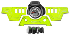 XP 1000 3 piece Dash Panel Lime Squeeze with switches