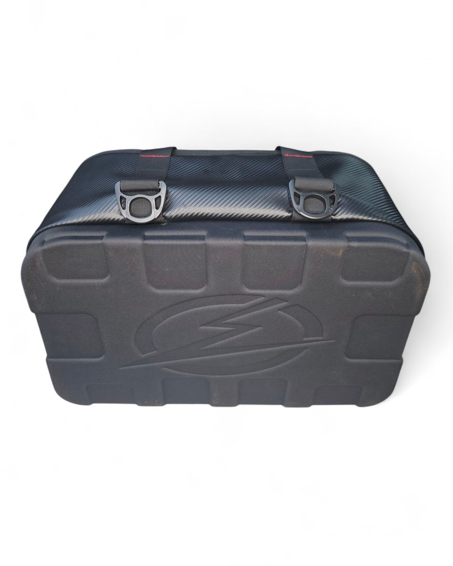 Side carry handle detail on EOD soft cooler bag