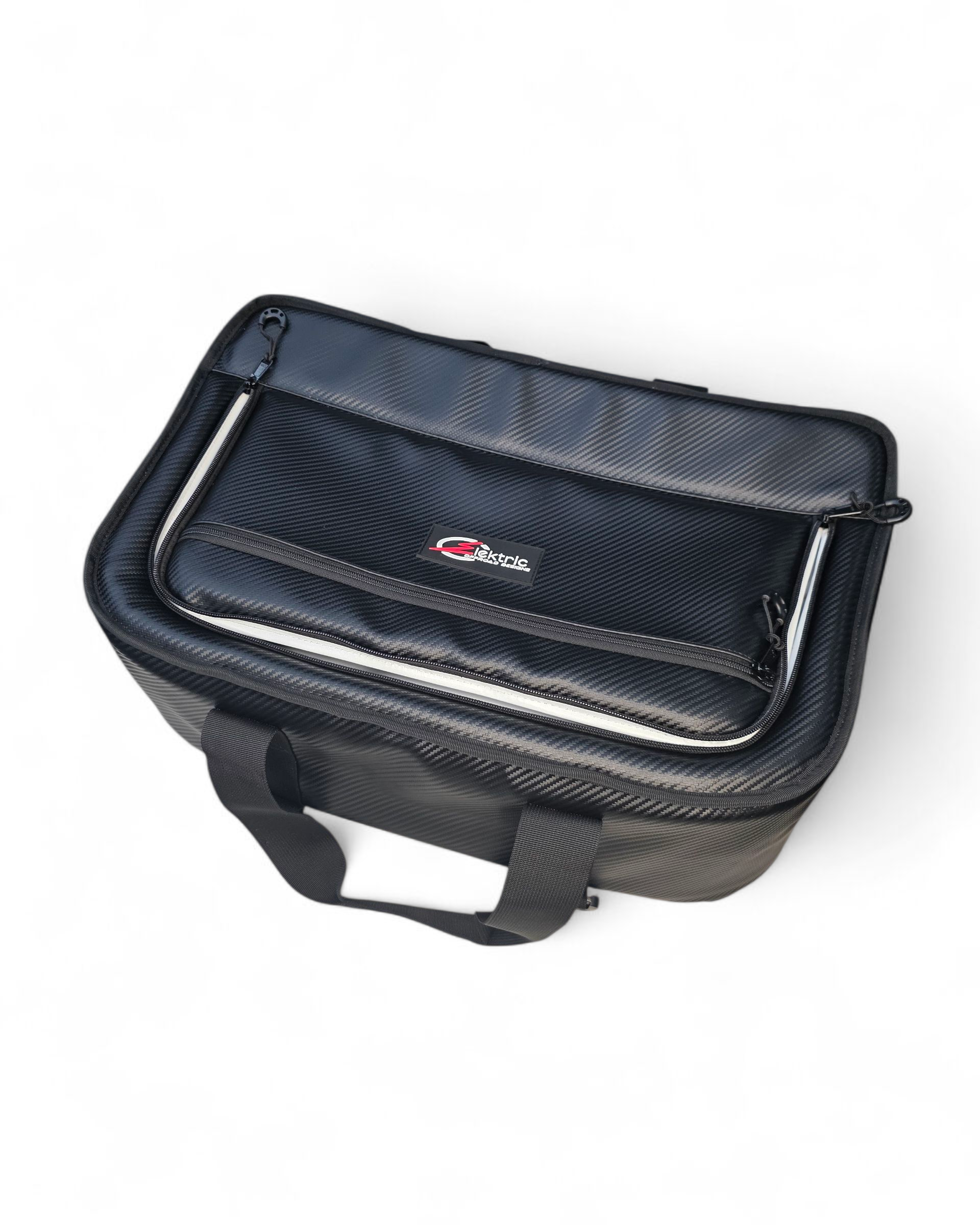 Side profile of EOD 38-pack soft cooler showing dimensions