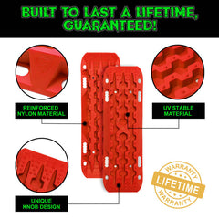 Rhino USA Recovery Traction Boards - Red (Pair) RG-TB42X13-RED