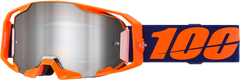 100-PERCENT ARMATIC GOGGLE NEON ORG MIRROR SILVR FLASH