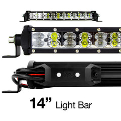 XKGLOW XK Glow RGBW Light Bar High Power Offroad Work/Hunting Light w/ Bluetooth Controller 14In XK-BAR-14