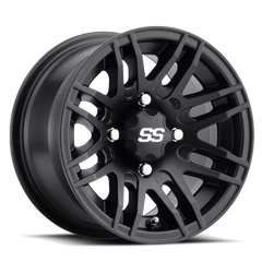 ITP SS 316 12x7 / 4x110 BP / 2+5 Offset Matte Black Wheel 1228555536B