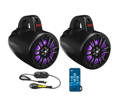 BOSS Audio ATV 4in Amplified Bluetooth Waketower IPX5 Speakers B40RGB