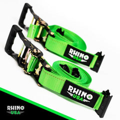 Rhino USA Utv Wheel Chock Tie-Down Kit (2-Wheel Kit) (Green) RNO-CHOCK-SET