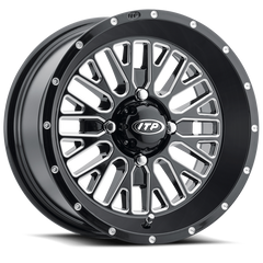 ITP Momentum 15x7 / 4x110 BP / 10mm Offset Black w/ Milled Accents Wheel 1522737731B