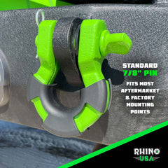 Rhino USA 8T Super Shackle 2-Pack (Green) SUPERSHACK-GRN