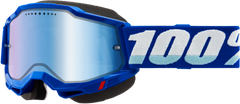 100-PERCENT ACCURI 2 SNOWMOBILE GOGGLE BLUE W/BLUE MIRROR LENS