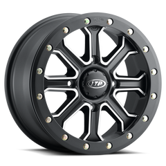 ITP Inertia Beadlock 15x7 / 4x156 BP / 40mm Offset Matte Black w/ Machined Accents Wheel 1522530727B