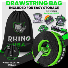 Rhino USA Recovery Tree Saver Strap 4Inx10Ft (Green) RG-TS4X10-GRN