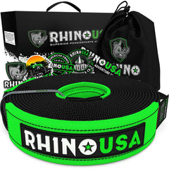 Rhino USA Recovery Tow Strap 2Inx20Ft (Black) RNO-TOWSTRAP220