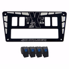YXZ 1000R Custom CNC 4 Switch Dash Panel