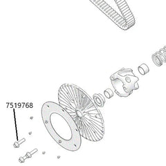 RPM RZR Pro R TITANIUM Secondary Clutch Bolts #7519768 (QTY3) Hex Flange M12x1.75x45