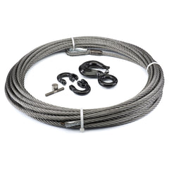Warn WIRE ROPE ASSEMBLY 1/2 Inch Diameter x 75 Foot Length WITH HOOK 77594