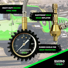 Rhino USA 60Psi Tire Deflator Gauge DEFLATOR-GAUGE