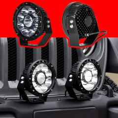XKGLOW XK Glow Combo Beam Offroad Round Work Light Kit 2pc 7in 44W XK066007
