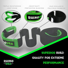 Rhino USA 20Ft Tow Strap/Hitch Combo RNO-20STRAPHITCH
