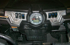 2pc XP 1000 6 Switch Dash Panel w/switches Silver