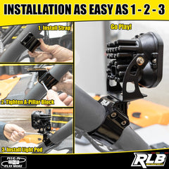 RLB Motorsports Light POD A-Pillar Clamp